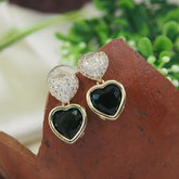 Heart Shape Colourful Cubic Zirconia Korean Earring