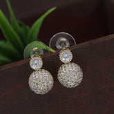 Small Round Shape Cubic Zirconia Korean Earring