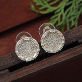 Small Circle Stude Cubic Zirconia Korean Earring
