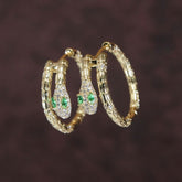 Snake Design Cubic Zirconia Korean Earring
