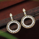Round Drop Cubic Zirconia Korean Earring