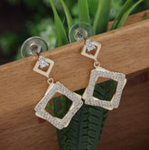 Geometric Shape Cubic Zirconia Korean Earring
