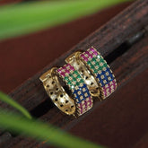 Colourful Cubic Zirconia Hoops Korean Earring