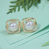 Korean Retro Meb Natural Pearl Earring
