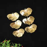 Korean Gold/ Silver Plated Floral Petals Dangler Earring