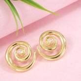 Korean Gold/ Silver Plated Spiral Stud Earrings