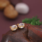 Korean Gold/Silver/ Plated CZ Stud Earring