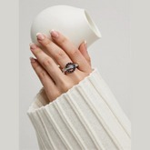 Stainless Steel Gold/Silver Plated Roman Numerals Inlaid Finger Ring