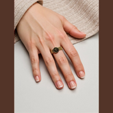 Stainless Steel Gold/Silver/Rosegold Plated Bracelet Design Potrait Coin Shaped Finger Ring