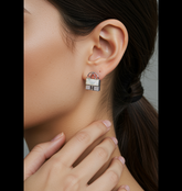 Korean Gold/Silver/Rosegold Plated Handbag party bling cubic earrings