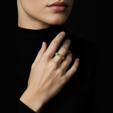 Gold/Silver Plated Tilak Shaped Multi Colour Baguette Adjustable Finger Ring