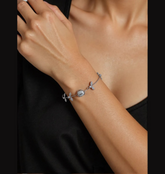 Korean Gold /Rosegold /Silver Plated Floral Leaf Design CZ Adjustable Bracelet