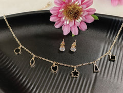 Silver/Gold/Rose Gold Plated Choker Necklace- NK 2463