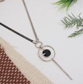 Geometric Pendent Long Chain Necklace