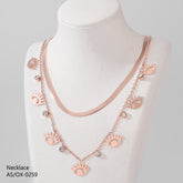 Stainless Steel Evil Eye Dual Layer Necklace
