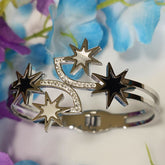 Stainless Steel Rosegold/Silver Plated Star Shape Kada