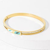 Stainless Steel Gold/Rosegold Plated Enamel Kada