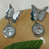 Stainless Steel Gold/Rosegold/Silver Plated Dual Butterfly Stud Earring