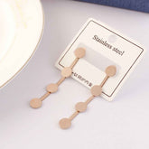 Stainless Steel Round Geometric Link Earring