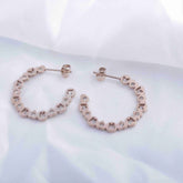 Stainlees Steel Heart & Butterfly Link Hoops Earring