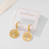 Stainless Steel Life Of Tree Earring