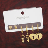 Stainless Steel Three pair Earring