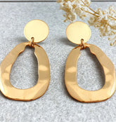 Gold Plated Geometrical Drop Earring