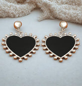 Gold / Silver Plated Heart Shaped Drop Earring