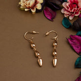 Silver / Gold Plated Tear Drop Shaped Dangling Open Circle Western Fashion Earring
