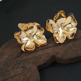 Gold/Silver Double Petel Flower Stud Western Earring