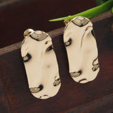 Gold/Silver Plated Wave Oval Stud Western Earring