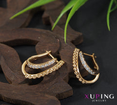 Gold Plated Double Layered Cubic Zicronia Xuping Earring- XPNGER 4534