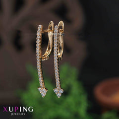 Gold Plated Arrow Shaped Cubic Zicronia Xuping Earring- XPNGER 4603