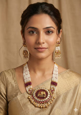 Real KUNDAN PACHE Necklace Set - Antique Necklace Set