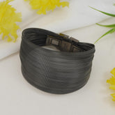 Stainless Steel Dark Grey Colour Mesh Bracelet