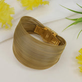 Stainless Steel Gold Colour Mesh Bracelet