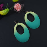 Gold Plated Multi Neon Fluorescent Dangle Western Earring