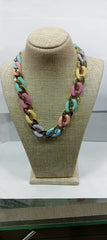 Colourful Link Necklace-CHNK 4457