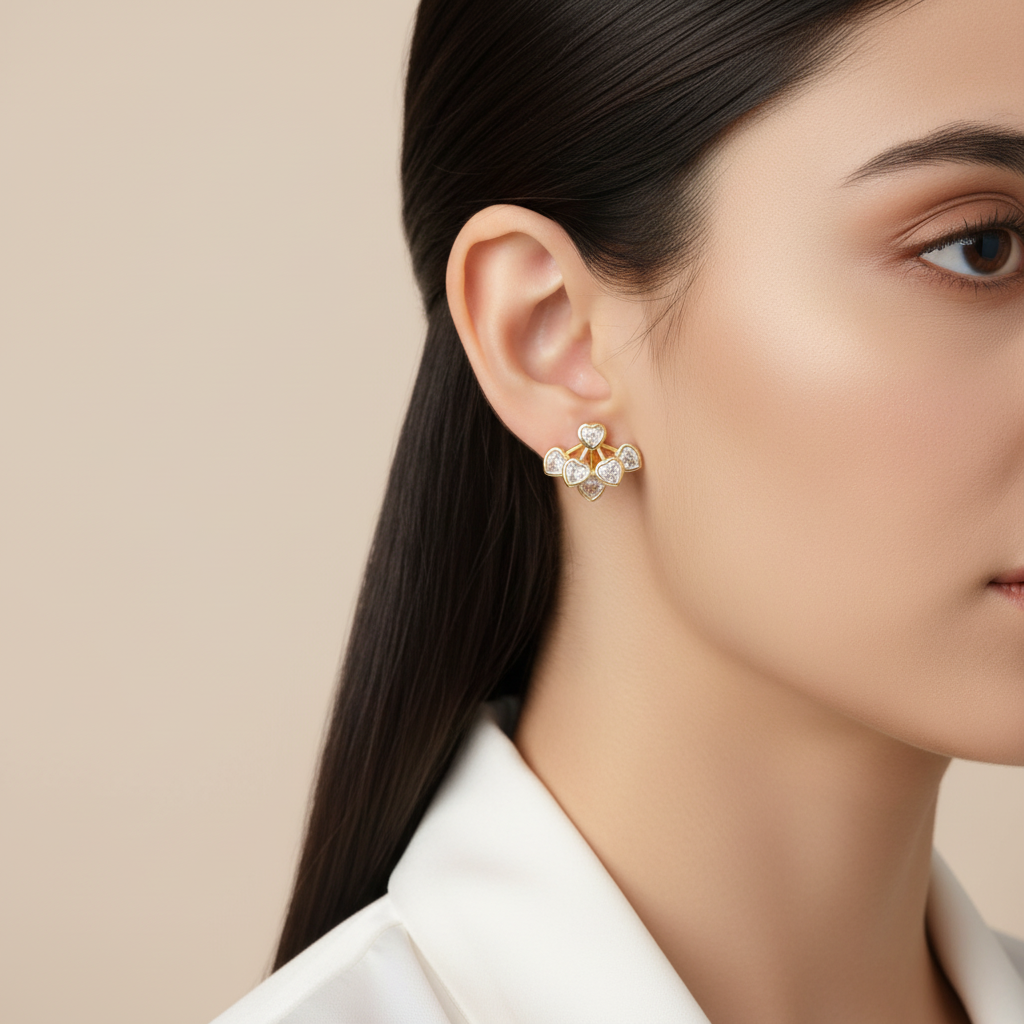 Korean Gold/ Silver Plated Stud Earring