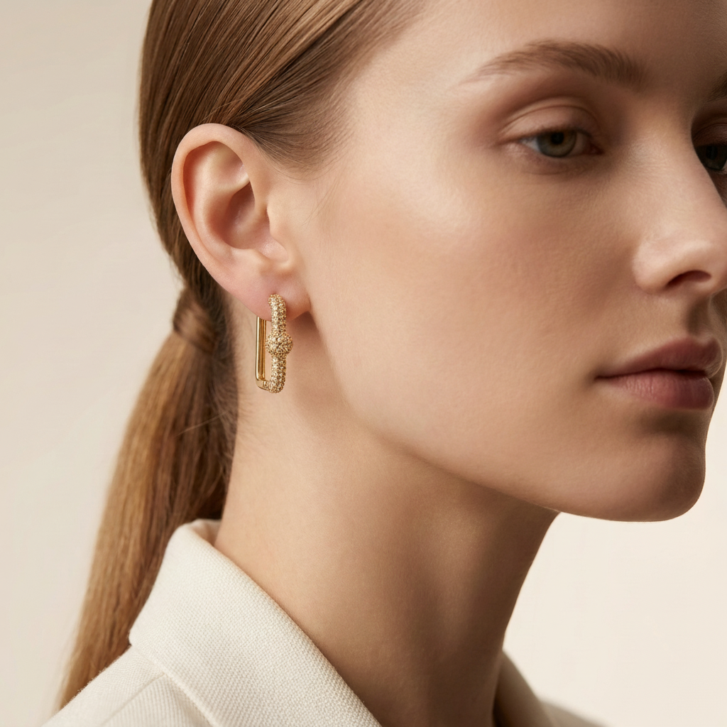 Korean Gold/ Silver Plated  hoops  Earring