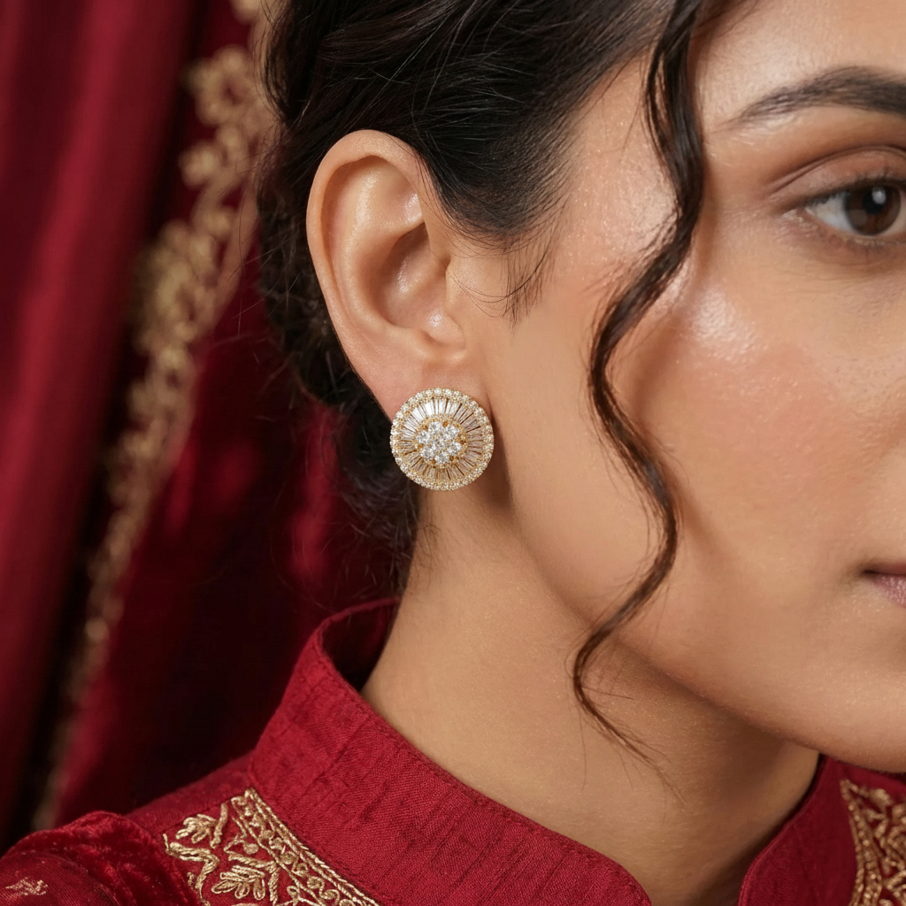 Korean Gold/ Silver Plated stud Earring
