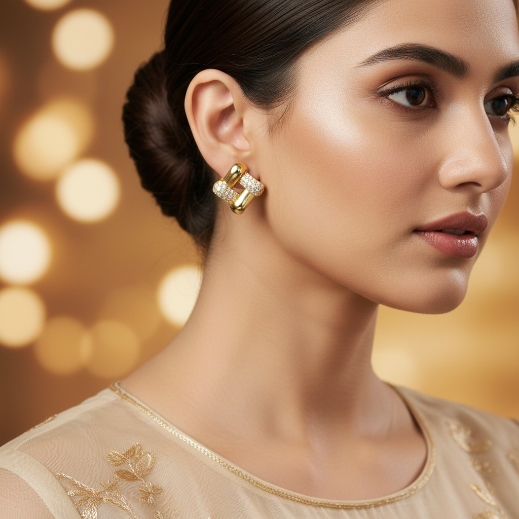 Korean Gold/ Silver Plated stud Earring
