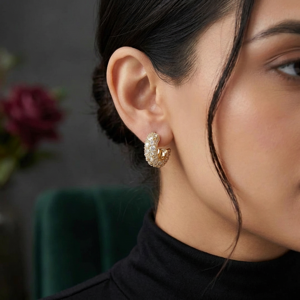 Korean Gold/ Silver Plated hoops Earring