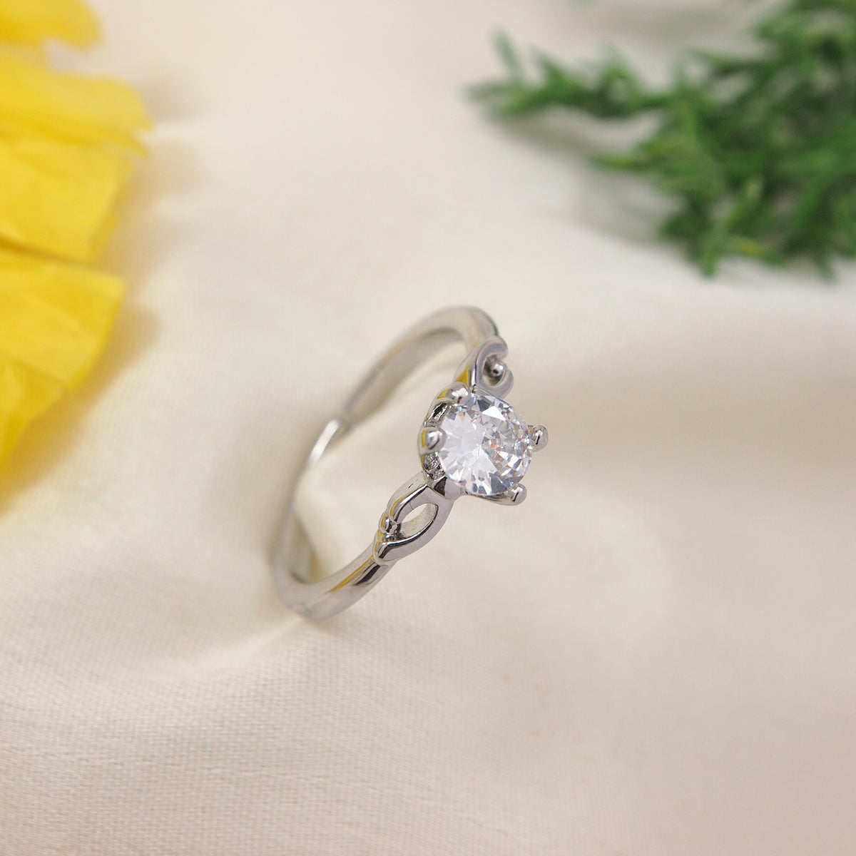 SILVER  Plated  Adjustable Finger Ring