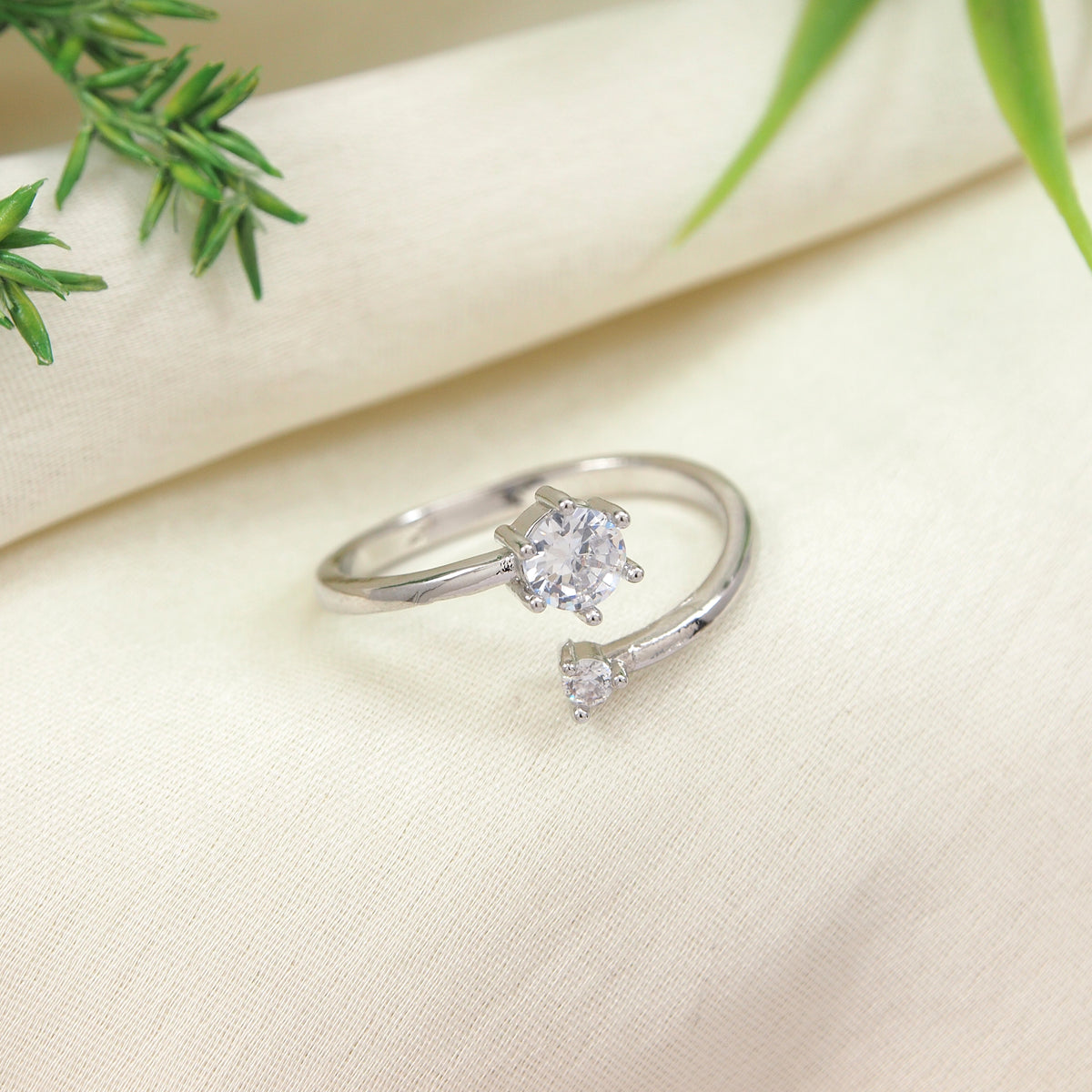 SILVER  Plated  Adjustable Finger Ring