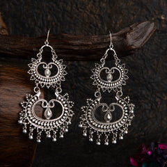 Silver / Gold Plated Design Artwork With Beads Fashion Antique Earring- AER 1537