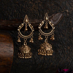 Silver / Gold Plated Design Artwork Fashion Antique Oxidised Jhumki Earring- AER 1706