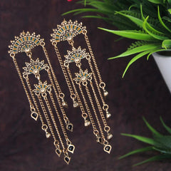 Antique Gold Plated Mandala Tassel Earring- AER 2806