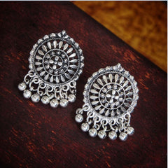 Antique Gold/Silver Plated Studs with Ghungroos- AER 317