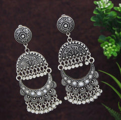Antique Gold/Silver Plated Chand Bali  Earring- AER 3183
